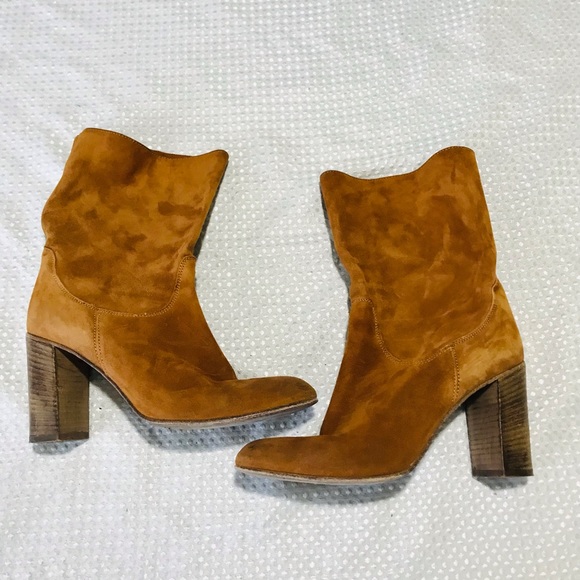 Free People Dakota Suede Brown Slouch Block - Picture 5 of 16